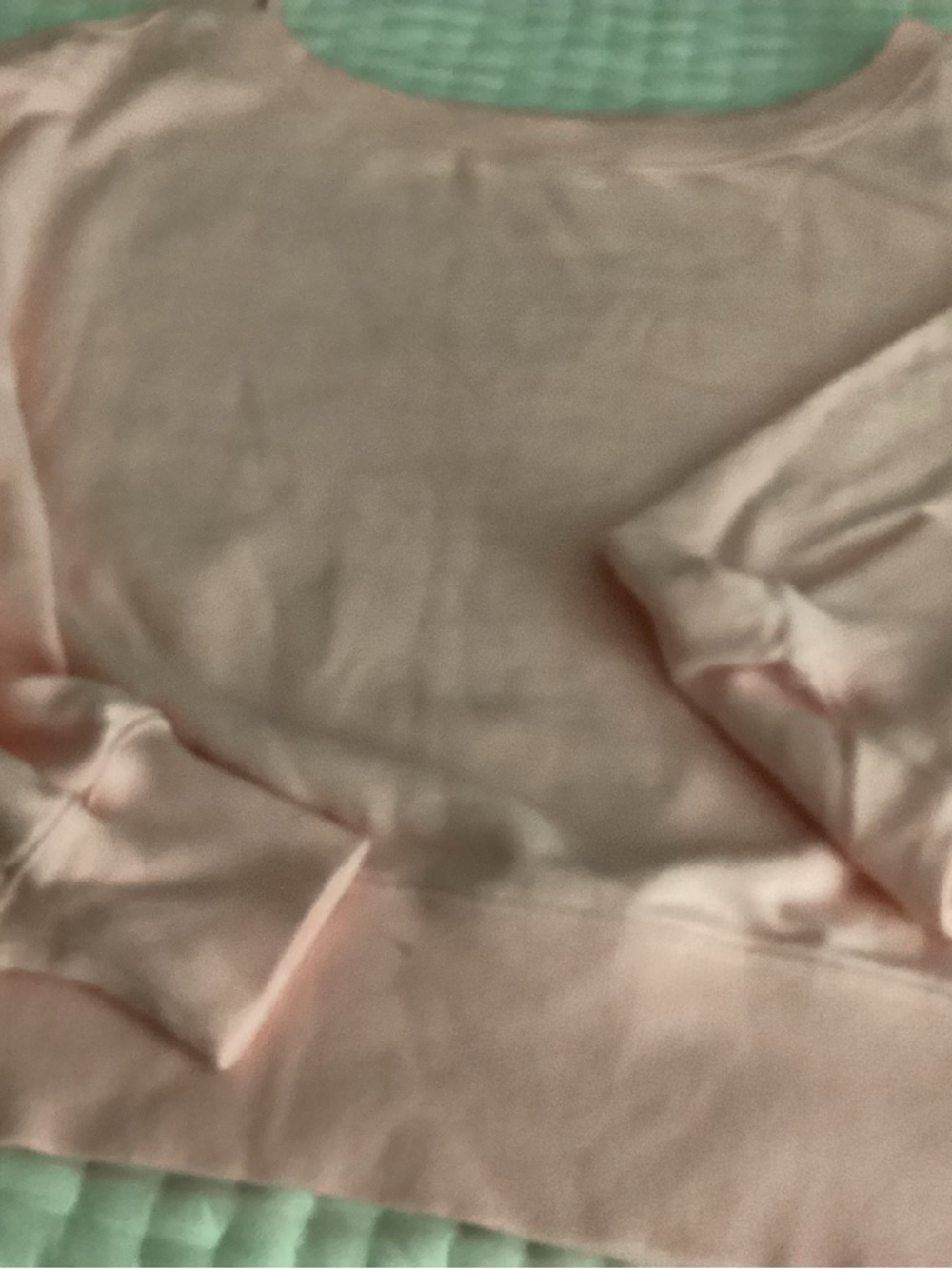 aerie Blush Pink Ribbed Cropped Sweatshirt